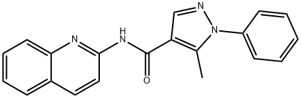 1H-Pyrazole-4-carboxamide, 5-methyl-1-phenyl-N-2-quinolinyl- Struktur