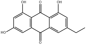 9,10-Anthracenedione, 3-ethyl-1,6,8-trihydroxy- Struktur