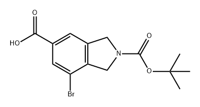 2H-Isoindole-2,5-dicarboxylic acid, 7-bromo-1,3-dihydro-, 2-(1,1-dimethylethyl) ester Struktur