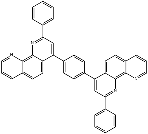 1,10-Phenanthroline, 4,4'-(1,4-phenylene)bis[2-phenyl- Struktur