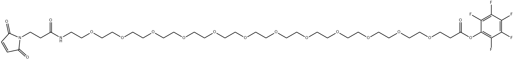 Maleimide-NH-PEG12-CH2CH2COOPFP Ester Struktur