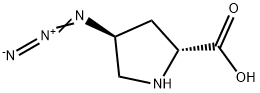 2-Pyrrolidinecarboxylic acid, 4-azido-, (2R,4S)- Struktur