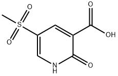 5-methanesulfonyl-2-oxo-1,2-dihydropyridine-3-ca rboxylic acid Struktur