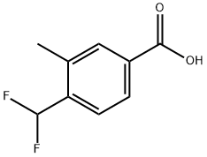 4-(difluoromethyl)-3-methylbenzoic acid Struktur