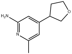 2-Pyridinamine, 6-methyl-4-(tetrahydro-3-furanyl)- Struktur