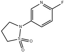 2-(6-fluoropyridin-3-yl)-1lambda6,2-thiazolidine-1,1-dione Struktur