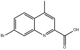 2-Quinolinecarboxylic acid, 7-bromo-4-methyl- Struktur