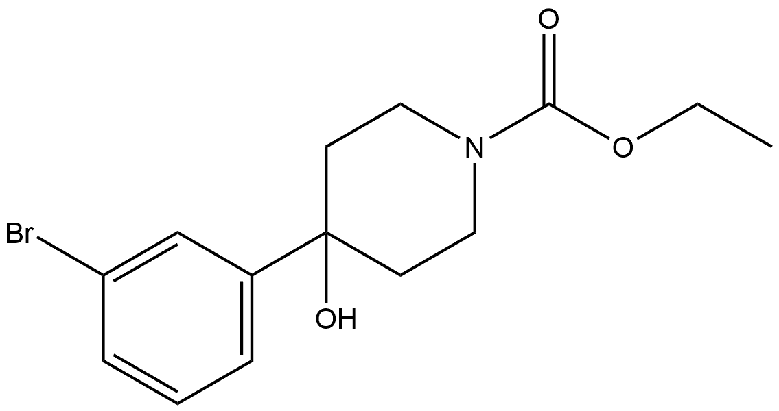 Ethyl 4-(3-bromophenyl)-4-hydroxy-1-piperidinecarboxylate Struktur