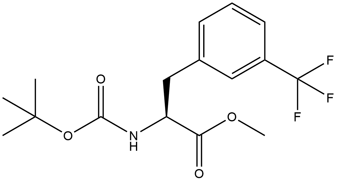 methyl 2-((tert-butoxycarbonyl)amino)-3-(3-(trifluoromethyl)phenyl)propanoate Struktur