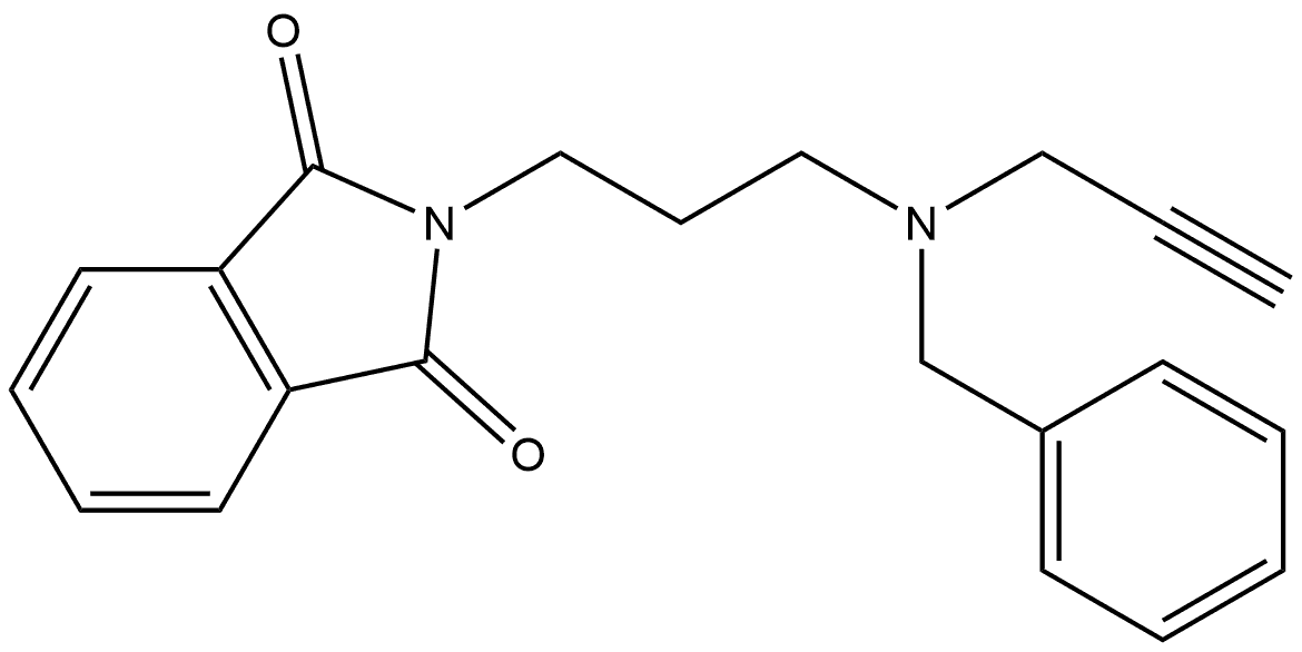 1H-Isoindole-1,3(2H)-dione, 2-[3-[(phenylmethyl)-2-propyn-1-ylamino]propyl]- Struktur