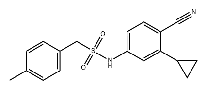 Benzenemethanesulfonamide, N-(4-cyano-3-cyclopropylphenyl)-4-methyl- Struktur