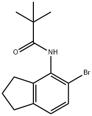 Propanamide, N-(5-bromo-2,3-dihydro-1H-inden-4-yl)-2,2-dimethyl- Struktur