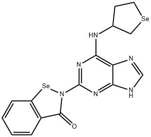 1,2-Benzisoselenazol-3(2H)-one, 2-[6-[(tetrahydroselenophene-3-yl)amino]-9H-purin-2-yl]-|化合物 AURORA A/PKC-IN-1