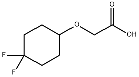 2-[(4,4-difluorocyclohexyl)oxy]acetic acid Struktur