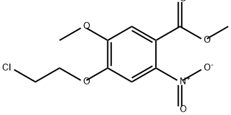 Benzoic acid, 4-(2-chloroethoxy)-5-methoxy-2-nitro-, methyl ester Struktur