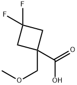 Cyclobutanecarboxylic acid, 3,3-difluoro-1-(methoxymethyl)- Struktur