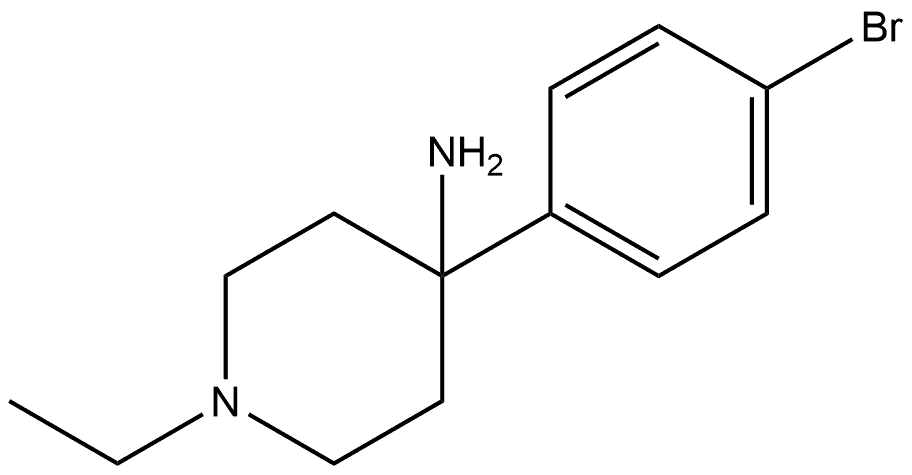 4-(4-Bromophenyl)-1-ethyl-4-piperidinamine Struktur