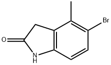 2H-Indol-2-one, 5-bromo-1,3-dihydro-4-methyl- Struktur