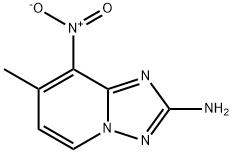 7-methyl-8-nitro-[1,2,4]triazolo[1,5-a]pyridin-2-amine Struktur