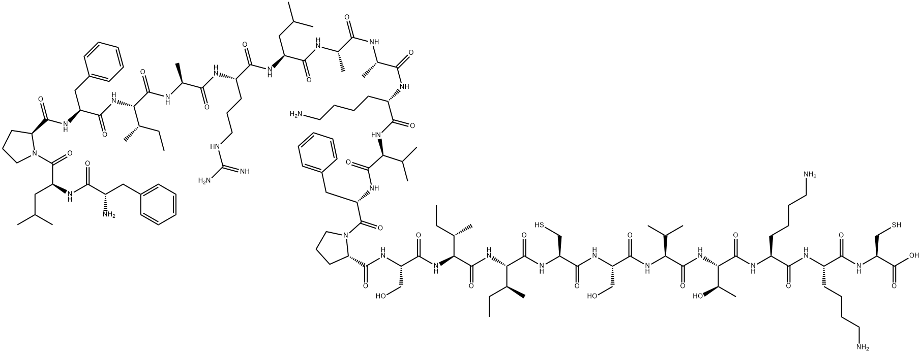 Ranatuerin 4 (reduced)(9CI) Struktur