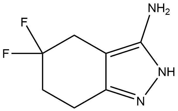 5,5-Difluoro-4,5,6,7-tetrahydro-2H-indazol-3-amine Struktur