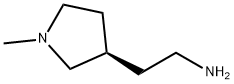 3-Pyrrolidineethanamine, 1-methyl-, (3R)- Struktur