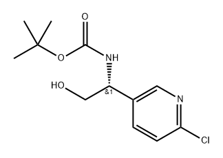 (R)-tert-butyl (1-(6-chloropyridin-3-yl)-2-hydroxyethyl)carbamate Struktur