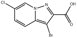 Pyrazolo[1,5-a]pyridine-2-carboxylic acid, 3-bromo-6-chloro- Struktur