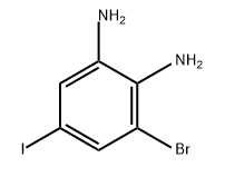 1,2-Benzenediamine, 3-bromo-5-iodo- Struktur