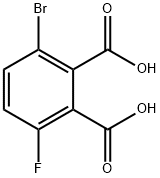 3-bromo-6-fluorophthalic acid Struktur