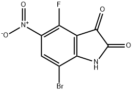 7-bromo-4-fluoro-5-nitro-2,3-dihydro-1H-indole-2,3-dione Struktur