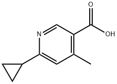 6-cyclopropyl-4-methylpyridine-3-carboxylic acid Struktur