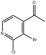 Ethanone, 1-(3-bromo-2-chloro-4-pyridinyl)- Struktur