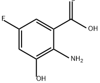 Benzoic acid, 2-amino-5-fluoro-3-hydroxy- Struktur