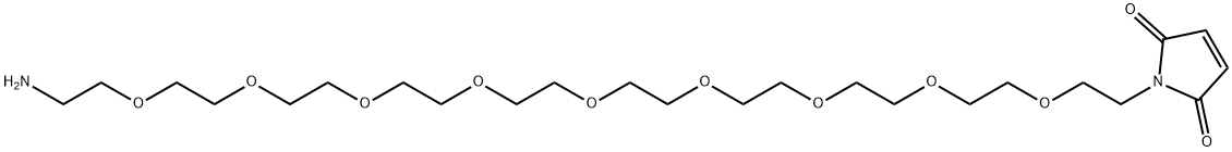 Mal-PEG9-amine TFA salt Struktur