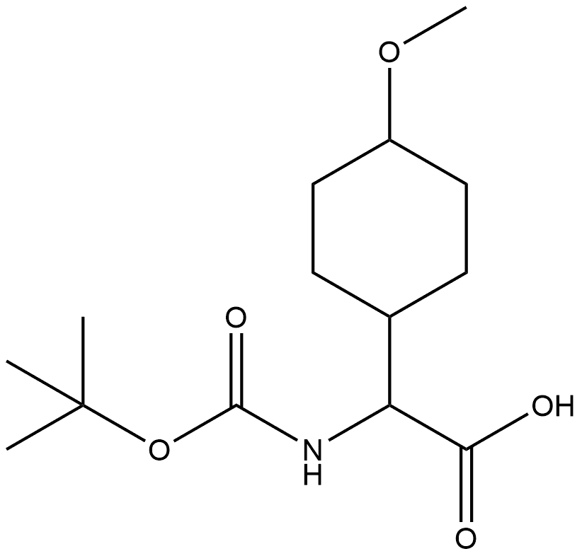 Cyclohexaneacetic acid, α-[[(1,1-dimethylethoxy)carbonyl]amino]-4-methoxy- Struktur