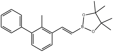 1,3,2-Dioxaborolane, 4,4,5,5-tetramethyl-2-[(1E)-2-(2-methyl[1,1'-biphenyl]-3-yl)ethenyl]- Struktur