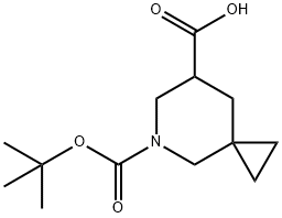 5-[(tert-butoxy)carbonyl]-5-azaspiro[2.5]octane-7-carboxylic acid Struktur