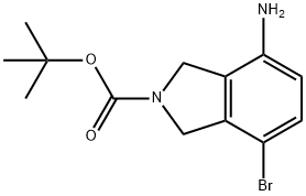 tert-butyl 4-amino-7-bromo-2,3-dihydro-1H-isoindole-2-carboxylate Struktur