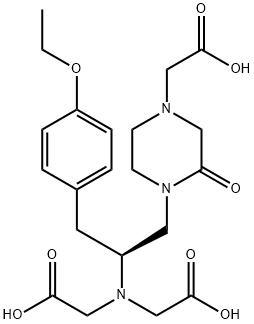 1-Piperazineacetic acid, 4-[(2S)-2-[bis(carboxymethyl)amino]-3-(4-ethoxyphenyl)propyl]-3-oxo- Struktur