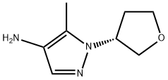 1H-Pyrazol-4-amine, 5-methyl-1-[(3R)-tetrahydro-3-furanyl]- Struktur