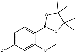 1,3,2-Dioxaborolane, 2-(4-bromo-2-methoxyphenyl)-4,4,5,5-tetramethyl- Struktur