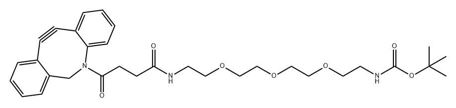 5,8,11-Trioxa-2,14-diazaoctadecanoic acid, 18-(11,12-didehydrodibenz[b,f]azocin-5(6H)-yl)-15,18-dioxo-, 1,1-dimethylethyl ester Struktur