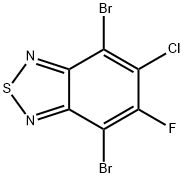 2,1,3-Benzothiadiazole, 4,7-dibromo-5-chloro-6-fluoro- Struktur