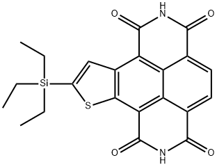 10-(Triethylsilyl)benzo[lmn]thieno[2,3-f][3,8]phenanthroline-1,3,6,8(2H,7H)-tetraone Struktur