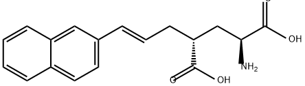 L-Glutamic acid, 4-[(2E)-3-(2-naphthalenyl)-2-propen-1-yl]-, (4R)- Struktur