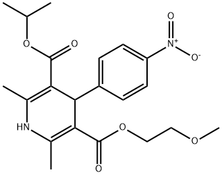 3,5-Pyridinedicarboxylic acid, 1,4-dihydro-2,6-dimethyl-4-(4-nitrophenyl)-, 3-(2-methoxyethyl) 5-(1-methylethyl) ester Struktur