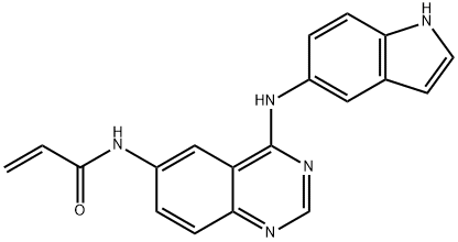 2-Propenamide, N-[4-(1H-indol-5-ylamino)-6-quinazolinyl]- Struktur