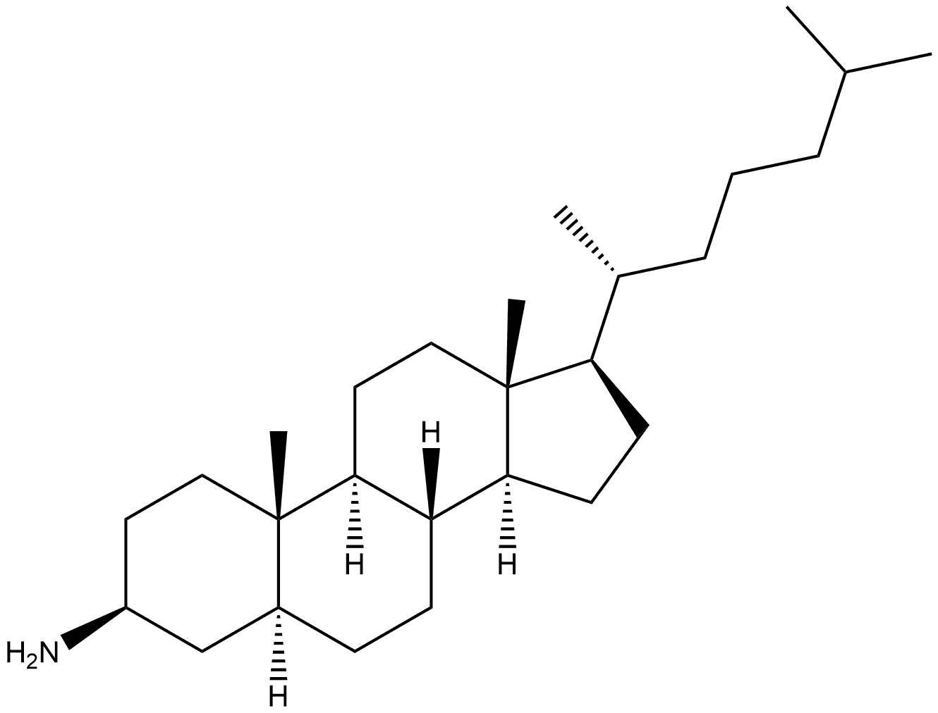 (3β,5α)-Cholestan-3-amine Struktur