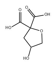 2,2(3H)-Furandicarboxylic acid, dihydro-4-hydroxy- Struktur